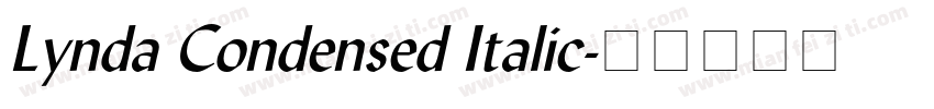 Lynda Condensed Italic字体转换